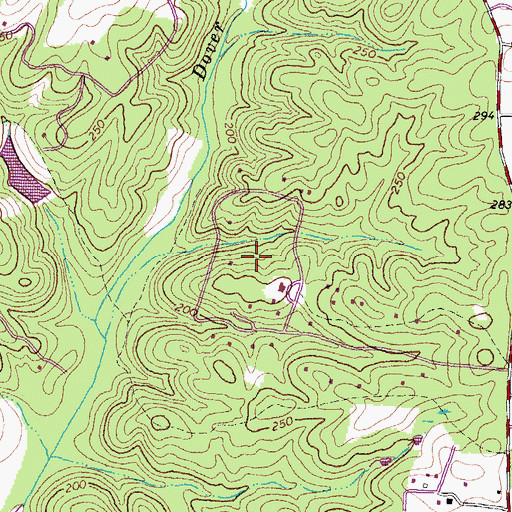 Topographic Map of Auburn Chase, VA