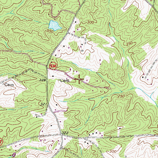 Topographic Map of Chelsea, VA