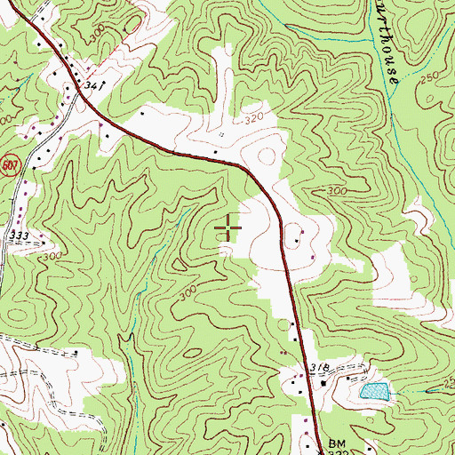 Topographic Map of Cheney Creek, VA