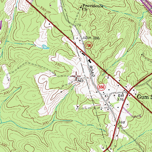 Topographic Map of Deerwood, VA