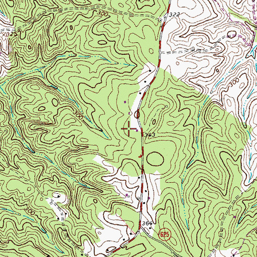 Topographic Map of Dogwood Acres, VA