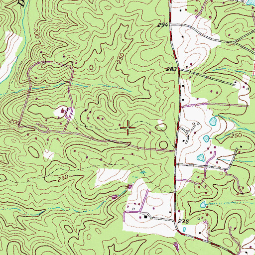 Topographic Map of Dover Run, VA