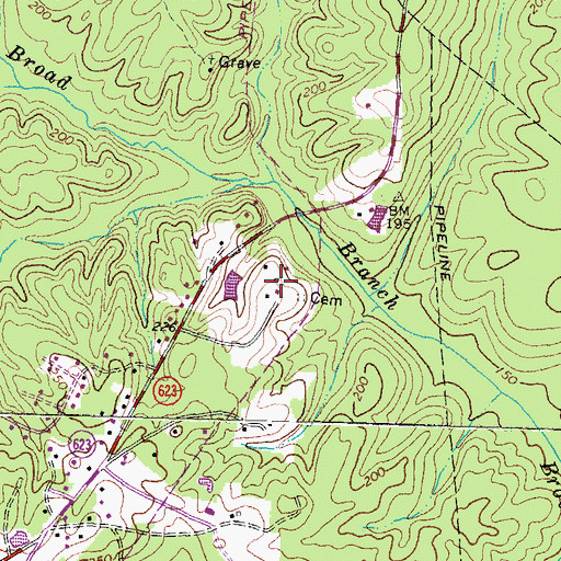Topographic Map of Few Acres Farm, VA