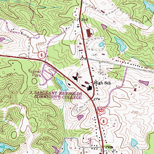 Topographic Map of Goochland Elementary School, VA