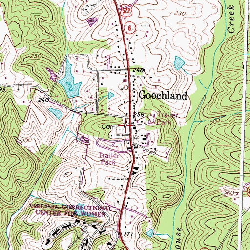 Topographic Map of Grace Church, VA