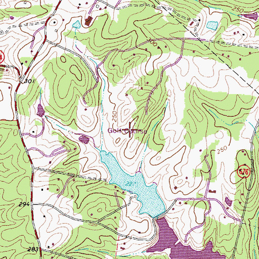 Topographic Map of Hermitage Country Club, VA