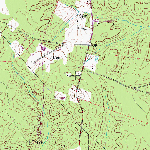Topographic Map of Hermitage Hamlet, VA
