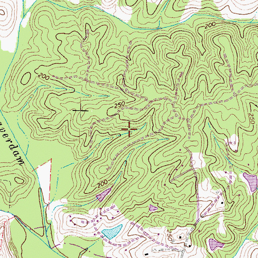 Topographic Map of Hillcrest, VA