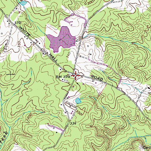 Topographic Map of Little Byrd Creek Community House, VA