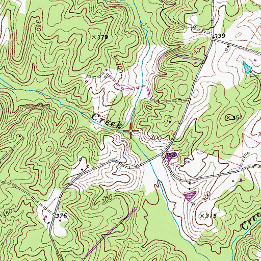 Topographic Map of Little White Creek, VA