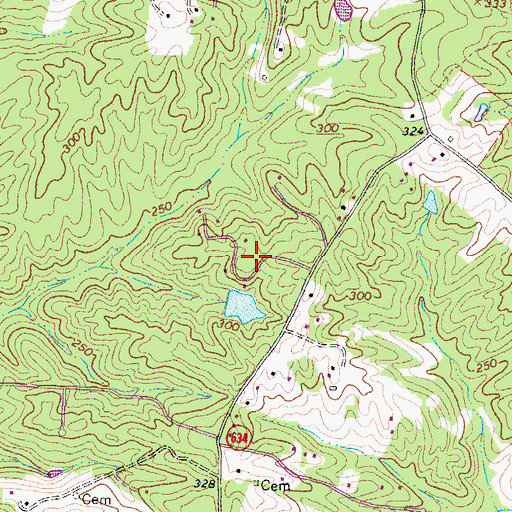 Topographic Map of Maidens Forest, VA