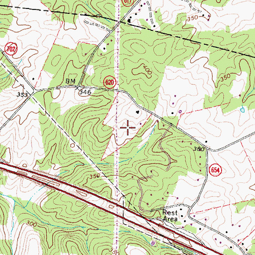 Topographic Map of Oilville Business Park, VA
