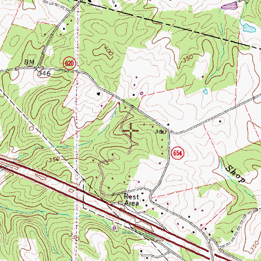 Topographic Map of Smokey Hollow, VA