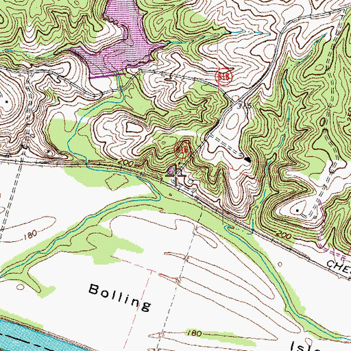 Topographic Map of Stokes (historical), VA