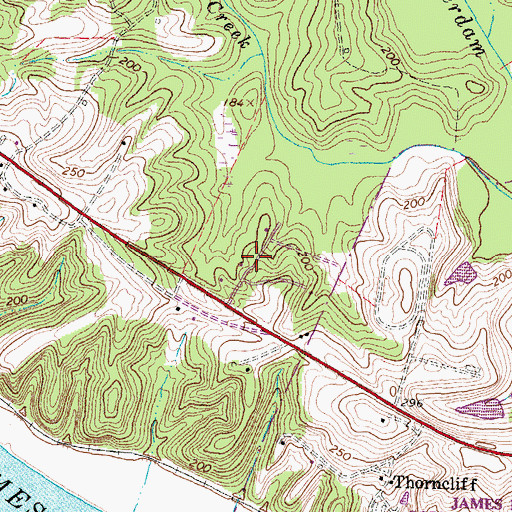 Topographic Map of Timber Ridge, VA