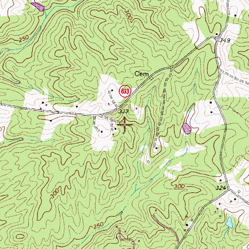Topographic Map of Whitehall Acres, VA