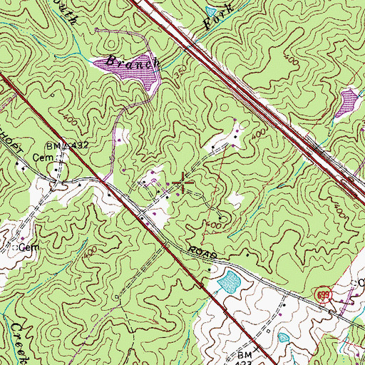 Topographic Map of Windsor Park, VA