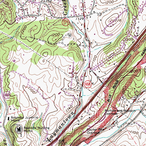 Topographic Map of Stepping Stone, VA