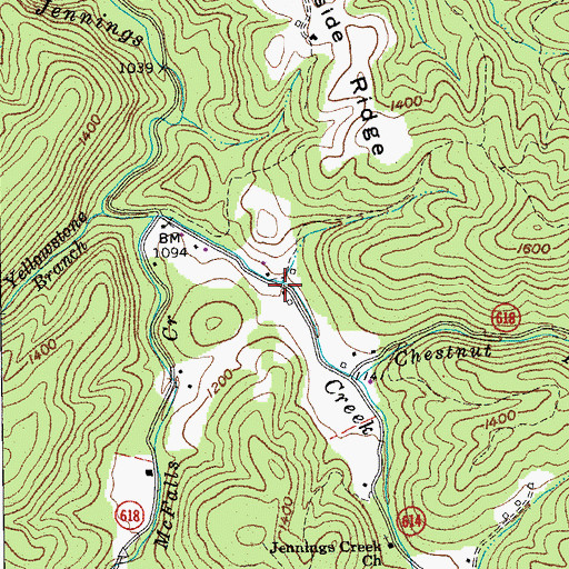 Topographic Map of Munford, VA