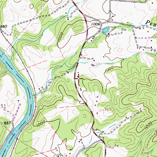 Topographic Map of Clifton School (historical), VA