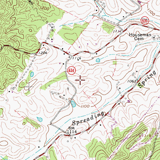 Topographic Map of Oak Grove School (historical), VA