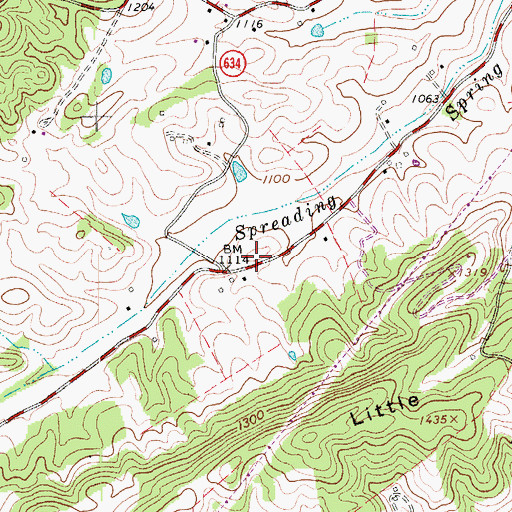 Topographic Map of Valley School (historical), VA