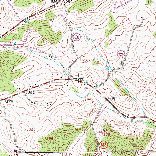 Topographic Map of High View School (historical), VA