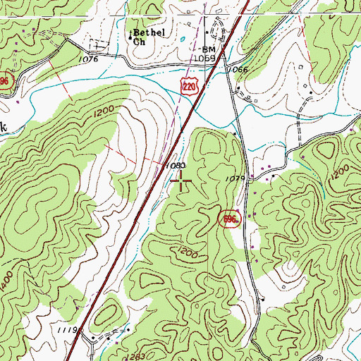 Topographic Map of Grange School (historical), VA