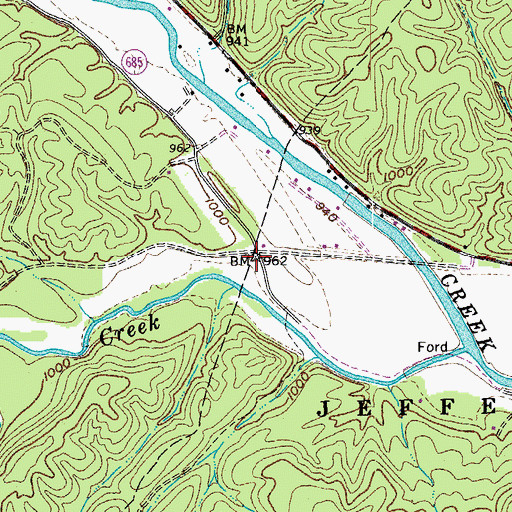 Topographic Map of Junction School (historical), VA