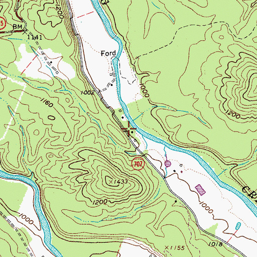 Topographic Map of Longdale Church (historical), VA