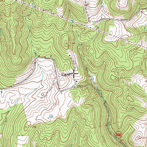 Topographic Map of Boyds Chapel Cemetery, VA