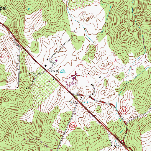 Topographic Map of Eastern Elementary - Middle School, VA