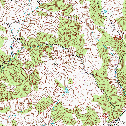 Topographic Map of Snidow Cemetery, VA