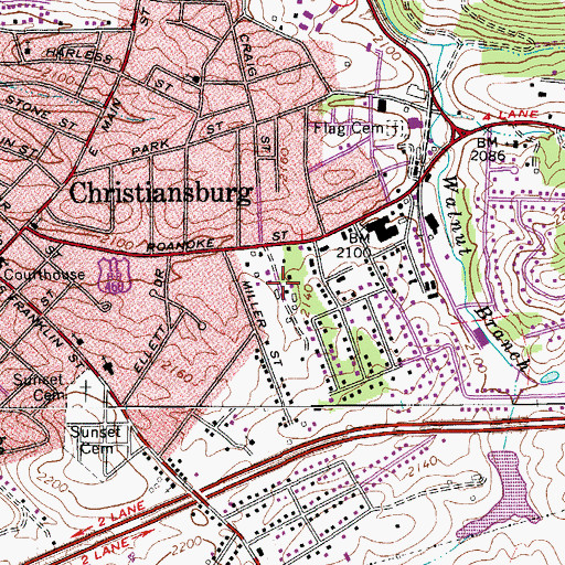 Topographic Map of Alleghany Addition, VA