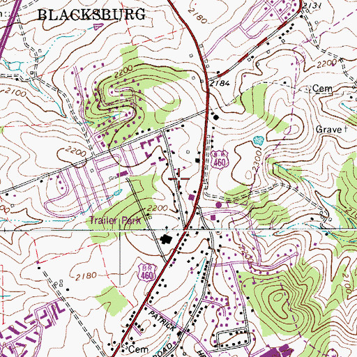 Topographic Map of Alleghany Heights, VA