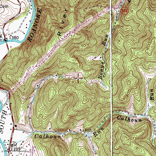 Topographic Map of Alleghany School (historical), VA