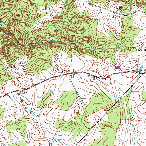 Topographic Map of Altoona School (historical), VA