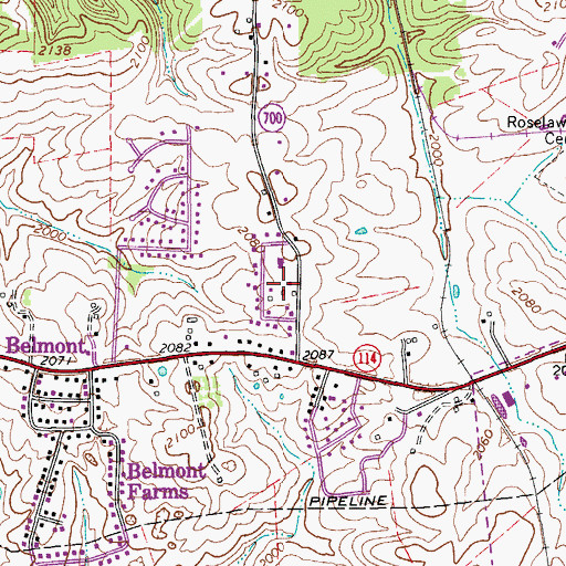Topographic Map of Carma Heights, VA