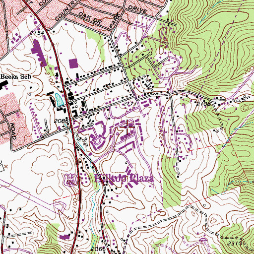 Topographic Map of Carriage Hill, VA