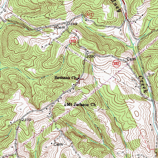 Topographic Map of Chestnut Ridge School (historical), VA
