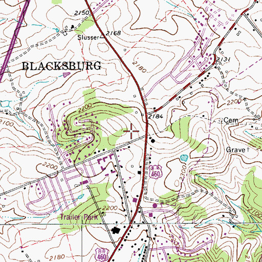 Topographic Map of Countryside Estates, VA