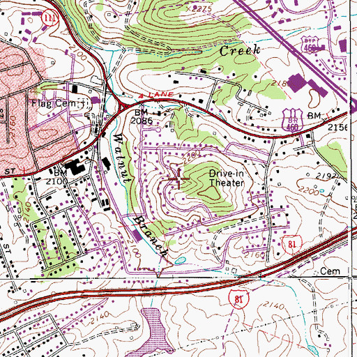 Topographic Map of Craig Mountain, VA