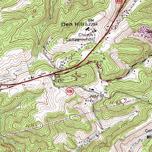 Topographic Map of Cumberland Forest, VA