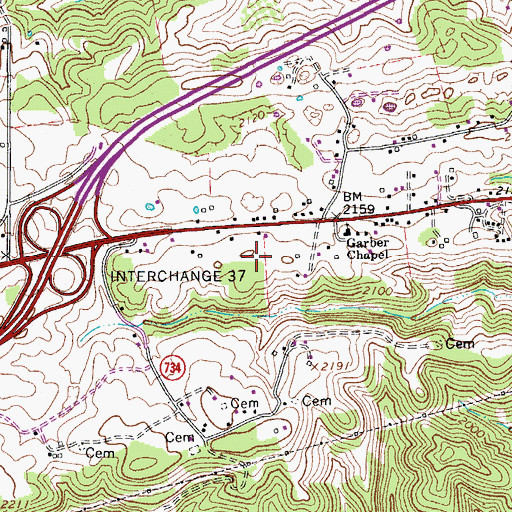 Topographic Map of DeHart Subdivision, VA