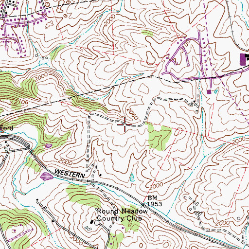 Topographic Map of Diamond Pointe, VA