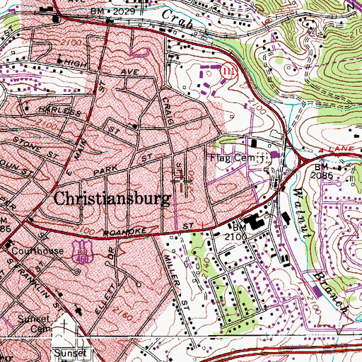 Topographic Map of East Park Addition, VA