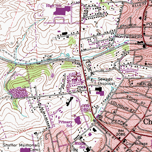 Topographic Map of Echo Hills, VA