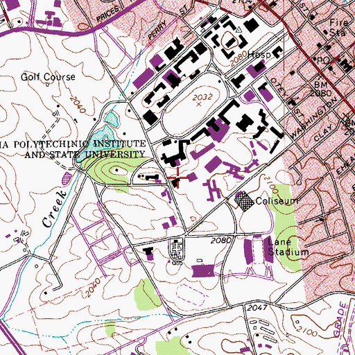 Topographic Map of Engel Hall, VA