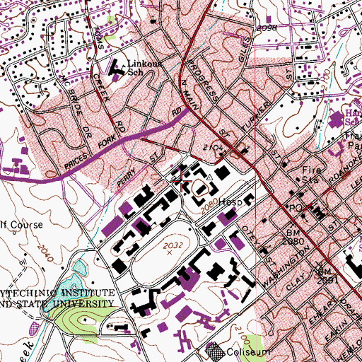 Topographic Map of Femoyer Hall, VA