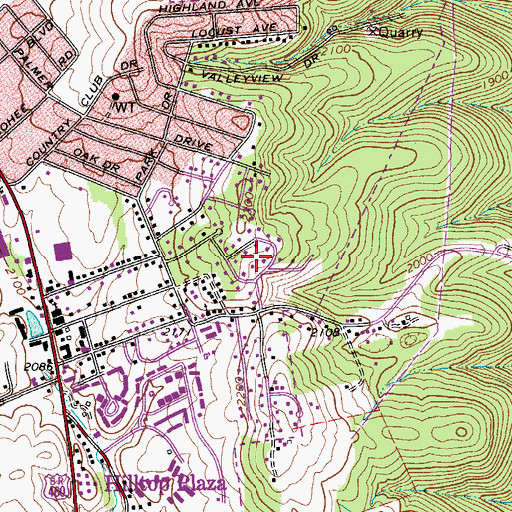 Topographic Map of Forest Hills (historical), VA